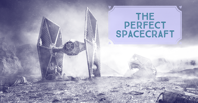 The TIE Fighter in all its ruined glory.