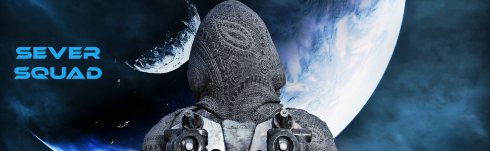 A member of Sever Squad watches a planet in space.